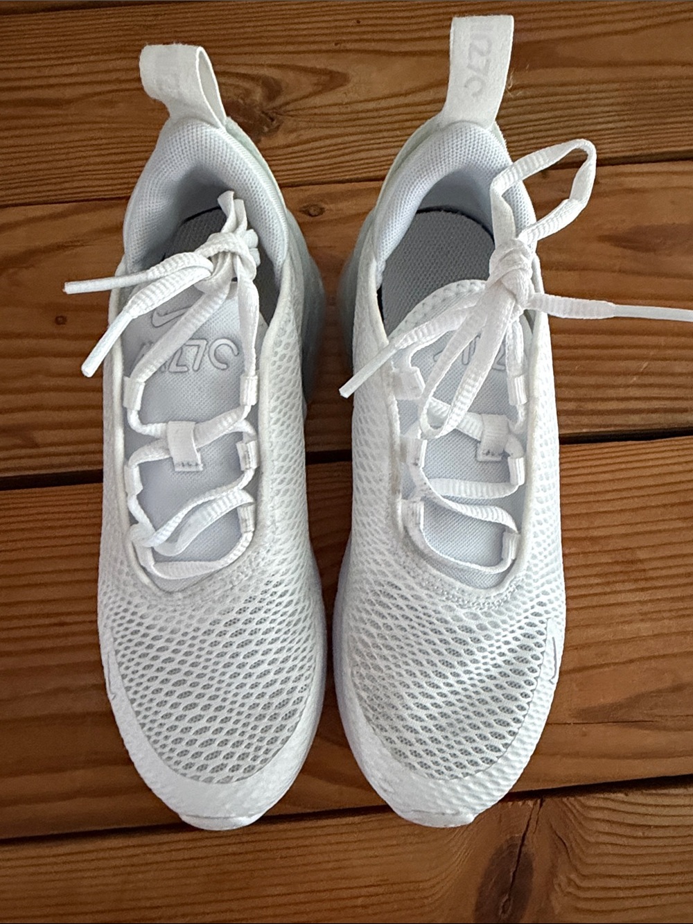 Nike Kids White Mesh Sneaker - Breathable Lace-Up